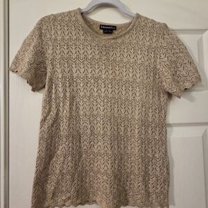 Cintage Gold Knit Women's Top